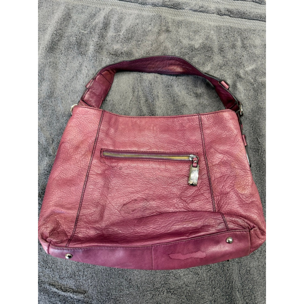 Women's B. Makowsky Purple Leather Shoulder Bag One Size